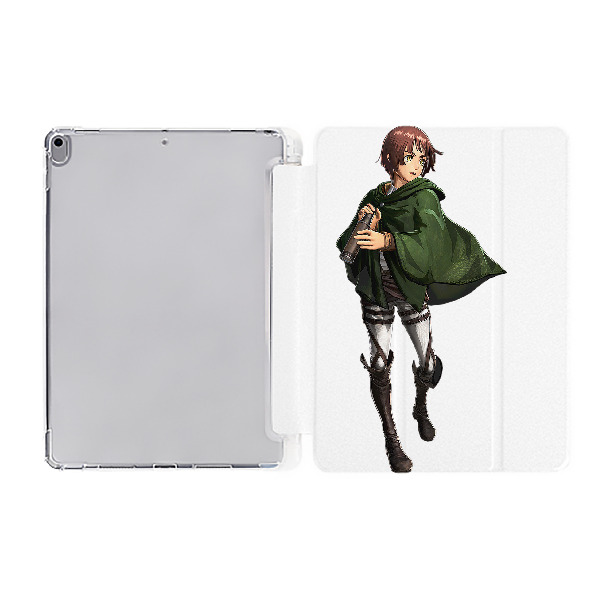 （画像用） 進撃の巨人 Attack on Titan IPad ケース ペン収納付き 三つ折りスタンド PUレザー×シリコン 対応機種9.5/10.5/10.9インチ